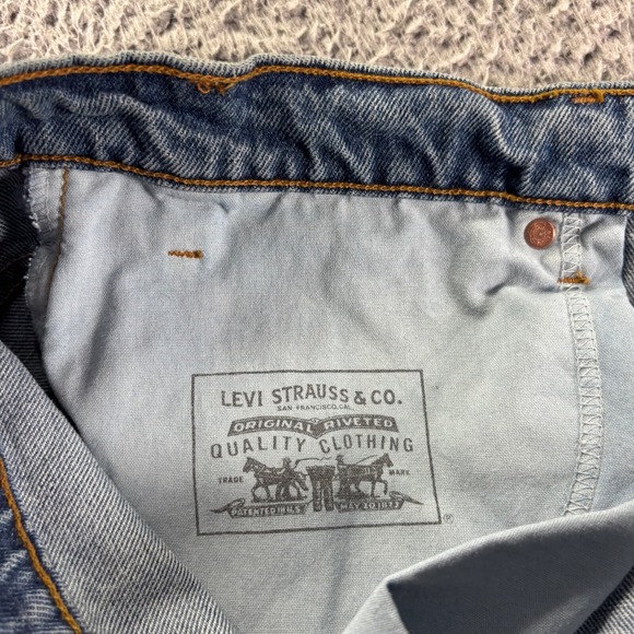 Vintage Levis 505 Jeans Men 42x30 Blue Medium Wash Cotton Regular Straight Denim - Picture 3 of 9